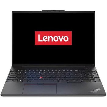 Laptop Lenovo ThinkPad E16 Gen 1 cu procesor AMD Ryzen™ 5 7530U pana la 4.5 GHz, 16", WUXGA, IPS, 16GB, 512GB SSD, AMD Radeon™ Graphics, No OS, Graphite Black, 3-year, Courier or Carry-in