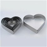 Inima - Decupatoare Inox O 3.6 - 11 x H 2 cm, Cutie 9 Buc