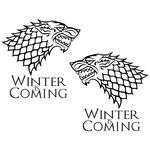 Set 2 stickere amuzante, Winter is coming, Game of Thrones, Priti Global, PRITI GLOBAL