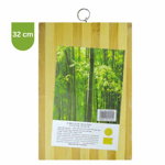 Tocator de bucatarie Engros, din bambus, 32 cm, 