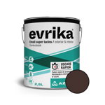 Email alchidic Evrika S5002, pentru metal/lemn/zidarie, interior/exterior, maro RAL 8017, 2.5 l, Evrika