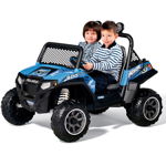 Masina electrica Peg Perego Polaris Ranger RZR 900, 12V, 3 ani +, Albastru Negru, Peg Perego