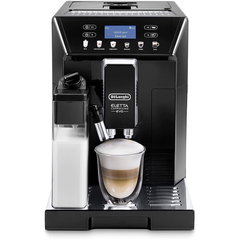 Espressor automat De'Longhi Eletta Cappuccino Evo ECAM 46.860.B, Carafa pentru lapte, Sistem LatteCrema, Rasnita cu 13 setari, 1450 W, 15 ba