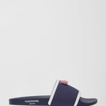 Thom Browne Cable Knit Sole Pool Slides Blue