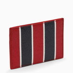 Thom Browne Thom Browne Red, blue and white grained card holder Red