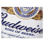 Tablou eticheta bere Budweiser detaliu - Material produs:: Poster pe hartie FARA RAMA, Dimensiunea:: 70x100 cm, 