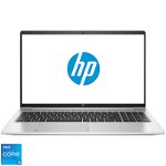 Laptop HP ProBook 450 G9 cu procesor Intel Core i5-1235U 10 Core (1.3GHz, up to 4.4GHz, 12MB), 15.6 inch FHD, NVIDIA GeForce MX 570 2GB GDDR6, 8GB DDR4, SSD, 512GB PCIe NVMe, Free DOS, Pike Silver