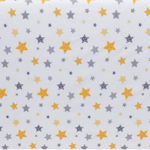 Perna cu spuma de memorie si husa de schimb Yellow grey stars white 30x40 cm