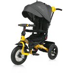 Tricicleta copii multifunctionala 4in1 BERTONI-LORELLI Jaguar Air LOR4770, 12 luni+, galben-negru