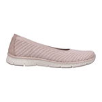 Skechers, Balerini de plasa tricotata Be Cool, Roz prafuit, 41