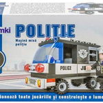 Set de constructie Momki Masina mica politie MKDR23201, 58 piese (Multicolor)