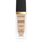Eveline Cosmetics Wonder Match fard lichid de lunga durata cu acid hialuronic culoare 10 Light Vanilla 30 ml, Eveline Cosmetics