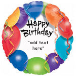 Balon folie 45 cm Happy Birthday Personalizabil FTB050 - 23h Events 1ae_10407