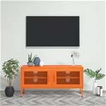 Comoda TV vidaXL, portocaliu, 105x35x50 cm, otel 12.35 kg