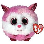 Jucarie din plus Ty Puffies princess - catel husky roz TY 42522