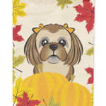 Caroline`s Treasures Ciocolata Brown Shih Tzu Ziua Recunostintei Flag Garden Size Multicolore Small, 