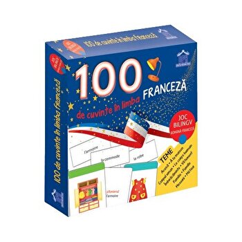 Joc educativ bilingv 100 de cuvinte in limba franceza, DPH, 4-5 ani +, DPH