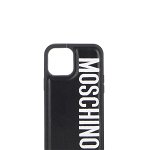 Moschino Logo Strap Cover Iphone 12 Pro Max NERO/BIANCO, Moschino
