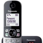 Telefon Fix Panasonic KX-TG6821FXB, Robot digital (Negru), Panasonic