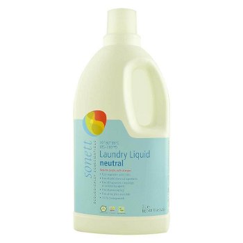 Detergent lichid pentru rufe albe si colorate, neutru, Sonett, 2 l, bio, Sonett
