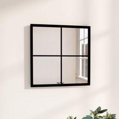 Oglinda de perete VIDAXL, 40 x 40 cm, negru