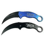 Set doua briceaguri karambit IdeallStore®, Dragon Breath, otel inoxidabil, 17 cm, multicolor