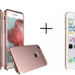 Pachet husa Elegance Luxury Ultrasubtire 3in1 Rose-Gold pentru Apple iPhone 7 cu folie de sticla gratis, MyStyle