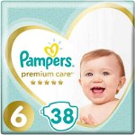 Pampers Pieluszki Premium Care 6, 13+ kg, 38 szt., Pampers