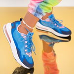 Pantofi Sport, culoare Albastru, material Textil - cod: P6942, Mei