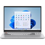 Laptop ASUS Vivobook Pro 16X OLED N7600PC cu procesor Intel® Core™ i7-11370H, 16", 4K, 16GB, 1TB SSD, NVIDIA® GeForce® RTX™ 3050 4GB, Windows 11 Pro, Cool Silver