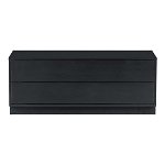 Masă TV modulară neagră din lemn masiv de pin 100x40 cm Finca – WOOOD, WOOOD
