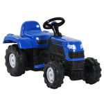 vidaXL Tractor pentru copii cu pedale, albastru, vidaXL