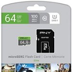 Card de memorie PNY Elite MicroSDXC, 64GB EU
