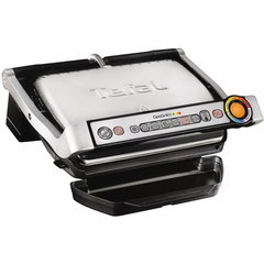 Gratar electric Tefal OptiGrill+ GC712D 2000 W 6 programe automate Inox Negru