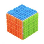 Cub Rubik 3x3x3 cu piese de construit DIY, multicolor, Krista