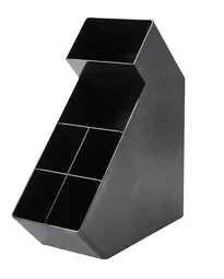 RAKI Organizator bar etajat cu 6 compartimente pentru servetele 16x37xh42cm negru