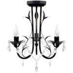 Candelabru art nouveau cu cristale și 3 socluri