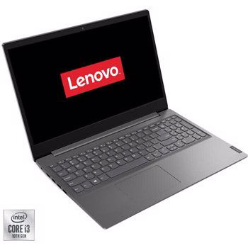 Laptop Lenovo V15 IIL cu procesor Intel Core i3-1005G1 pana la 3.40 GHz, 15.6", Full HD, 4GB, 256GB SSD, Intel UHD Graphics, Free DOS, Iron Grey