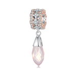 Talisman din argint Rose Gold Royal Crystal Drop, EdenBoutique