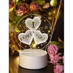 Lampa Decorativa 3D I Love You - 10x17cm, Inovius