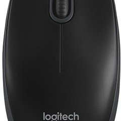LOGITECH B100 Mouse right and left-handed optical 3 buttons wired USB black