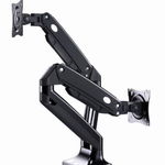GEMBIRD SUPORT de birou Gembird MA-DA2-03, mobil, pt 2 TV-monitor plat, diag. 17-35, mobil, max 2×10 kg,, GEMBIRD