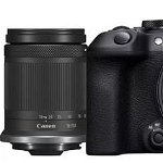 Aparat Foto D-SLR Canon EOS R10, 24.2 Mpx, Filmare 4k, procesor DIGIC X, Wi-Fi + RF-S 18-150mm S, F/4.5-6.3 + adaptor EF-EOS R (Negru)
