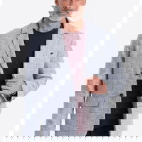 Sacou din amestec de in cu buzunare cu clapa