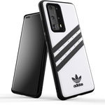 Husa adidas Originals pentru Huawei P40 Pro 3, poliuretan termoplastic, alb/ negru