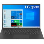 Laptop LG Gram 14Z90P, Intel Core i5-1135G7, 4.2GHz, 14" WUXGA, 8GB, SSD 256GB, Intel Iris Xe Graphics, Windows 10 Home (Negru)