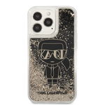 Husa telefon Karl Lagerfeld, Liquid Glitter Gatsby Case pentru iPhone 13 Pro Max, TPU, KLHCP13XLGGKBK, Negru