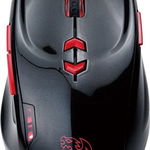 Mouse Thermaltake Theron Plus, MO-TRP-WDLOBK, Laser, cu fir, USB, 8200 DPI, 8 butoane, Negru si Rosu, Thermaltake