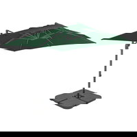 Umbrela de soare de gradina vidaXL, baza portabila, verde 276345