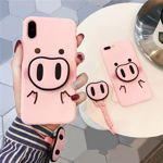 Carcasa Telefon Pentru iPhone Desen Simpatic Porc, Neer